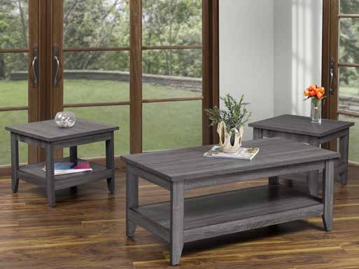 COFFEE TABLE AND END TABLE IN TALLISA OAK FINISH