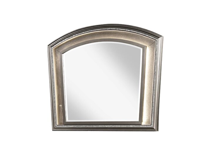 GINGER - MIRROR w/LED LIGHT - GUN METAL