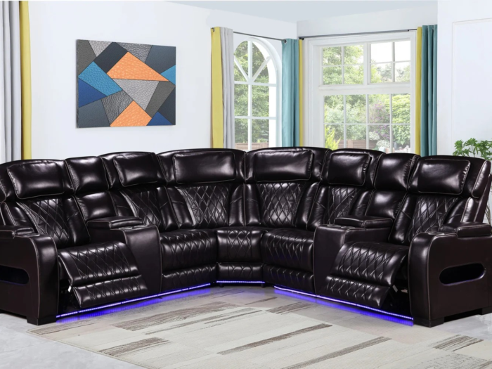 10152 – RECLINER SECTIONAL – BROWN