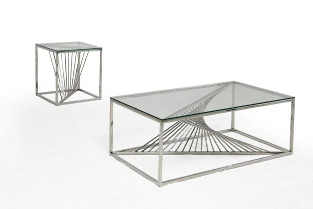 004 COFFEE TABLE(SILVER)