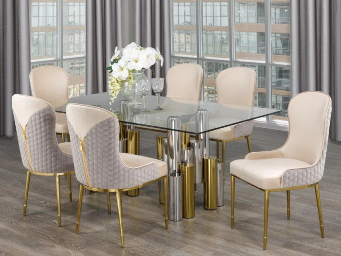 135 – Glass Dining Table Set