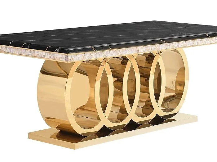 185 – AUDI DINING TABLE -BLACK MARBLE