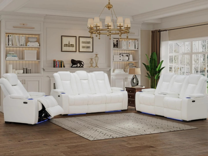 10065 – POWER RECLINER SET – WHITE