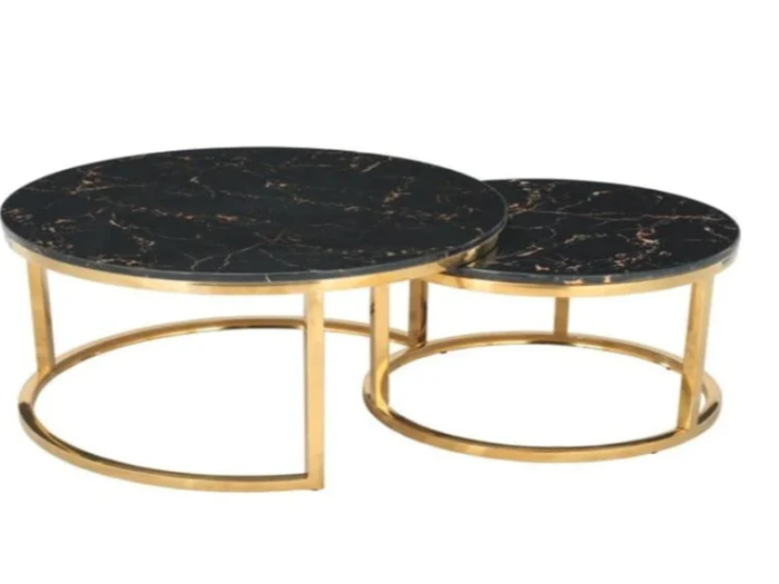 1619 BLACK/GOLD COFFEE TABLE